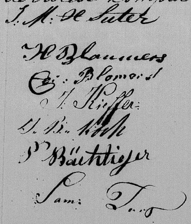 Zwitsers soldaat Joseph Suter 18291029 huwelijksakte handtekeningen