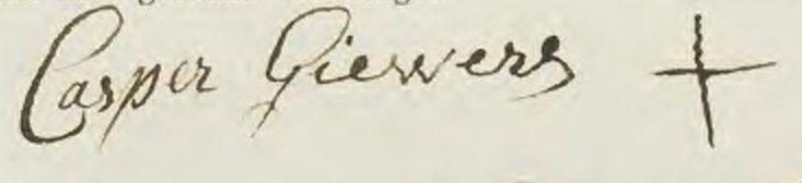 Oudste generaties Giefers – Geevers te Amsterdam handtekening casper giewers